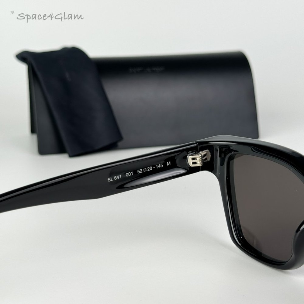 BRAND NEW Saint Laurent SL641 001 Black Cat Eye Unisex Sunglasses - Picture 6 of 13